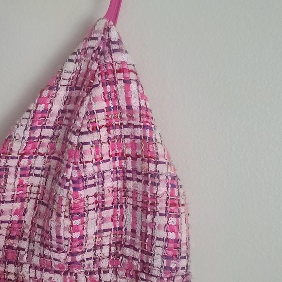 REVOLVE House of Harlow 1960. NWT. Candy Pink V-Neck Tweed. Dress Size M - Picture 8 of 10